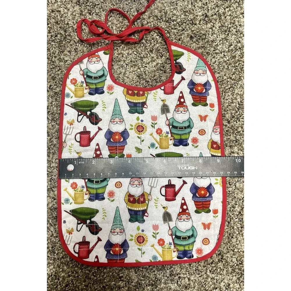 Lot Of 4 Quilted Handmade Bibs Assorted Large Size‎ 12